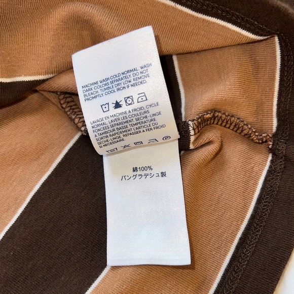 Lands’ End Striped Cotton Long-Sleeve Tee - Picture 6 of 9